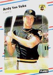 1988 Fleer Baseball Cards      341     Andy Van Slyke UER#{(Wrong batting and#{throwing l